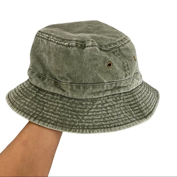 Dorfman Pacific Accessories - Vintage Dorfman Pacific Y2K Burnout Headwear Denim Bucket Hat